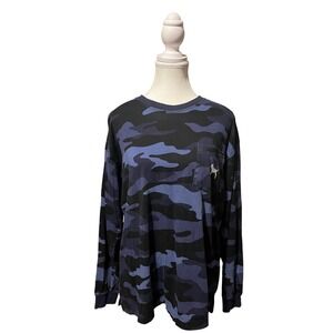 Victoria's Secret PINK Camo Long Sleeve Tee • Pocket Front • Size M